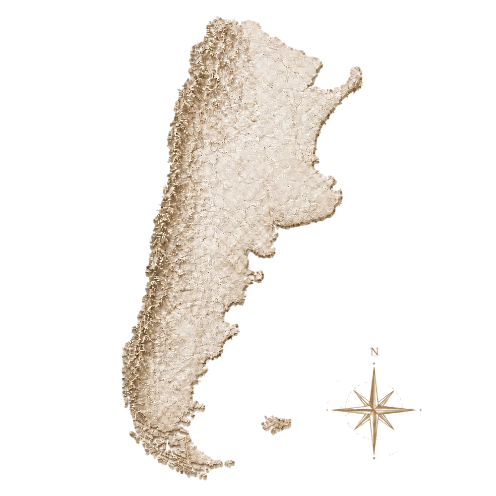 Mapa ilustrado de Argentina